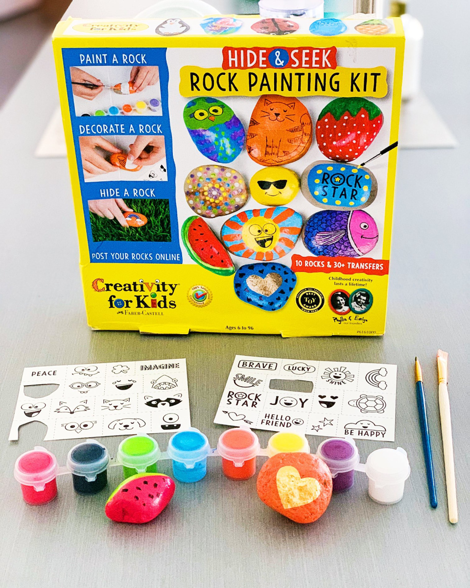 KIT DE PEINTURE POUR ROCHES « PORTE-BONHEUR »