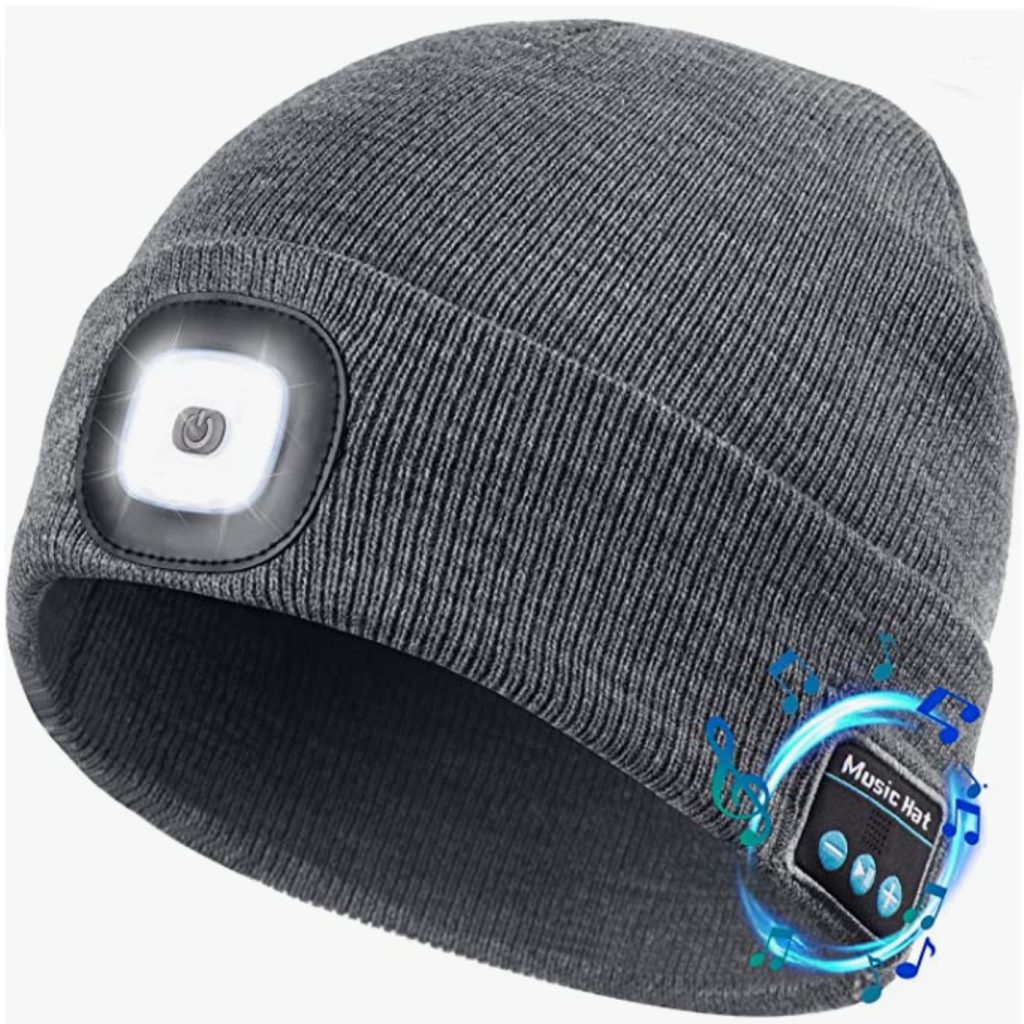 IDÉE-CADEAU-ST-VALENTIN-POUR-HOMME-LES-MERES-TESTEUSES-TUQUE-BLUETOOTH-AVEC-LAMPE-FRONTALE